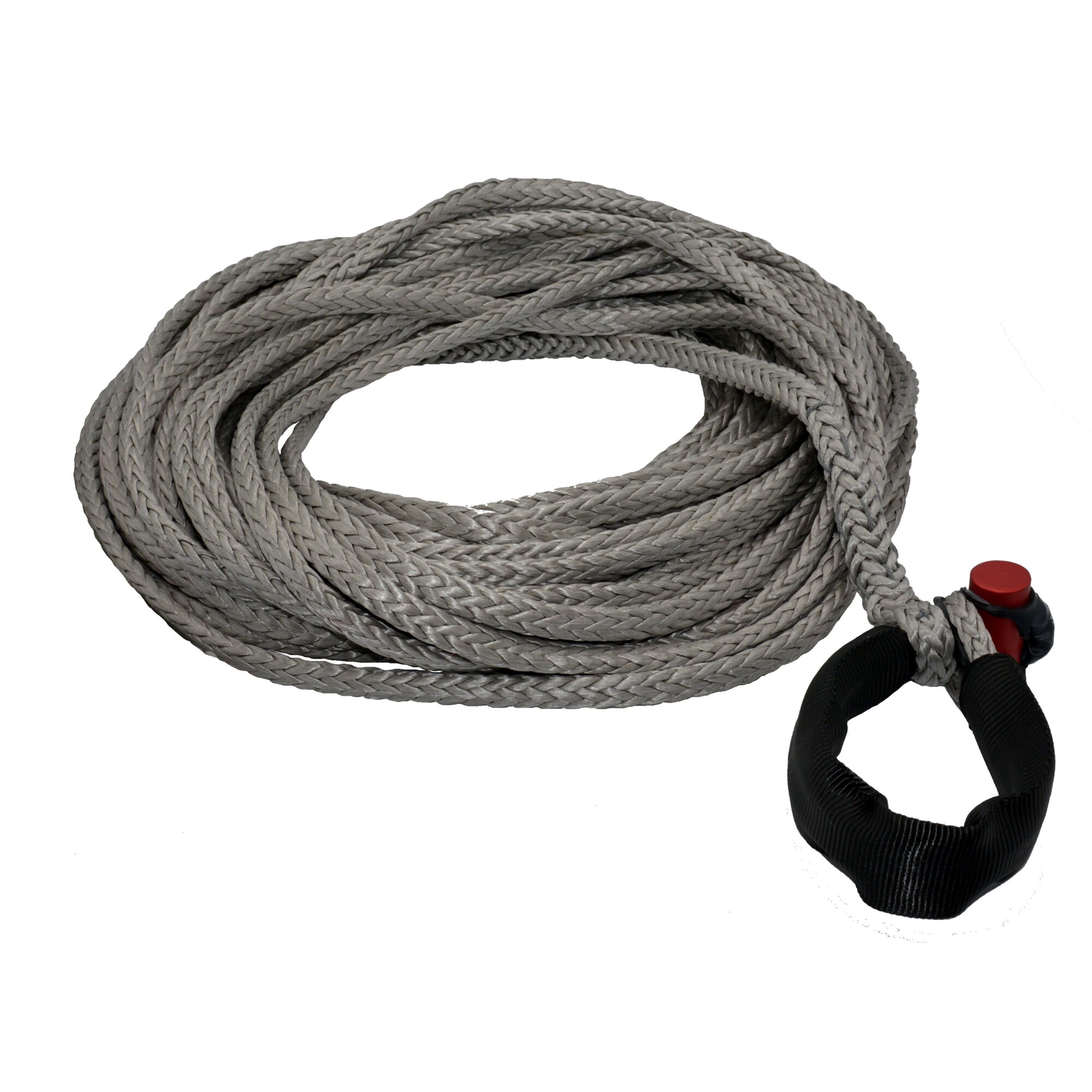 LockJaw, Synthetic Winch Rope Line Ext. w/Shackle, Max. Capacity 19800 lb, Length 100 ft, Diameter 3/8 in, Model# 21-0375100